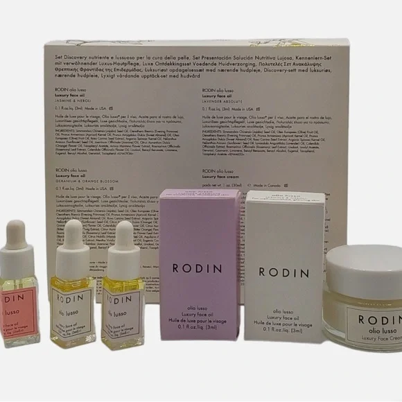Rodin Olio Lusso Luxury Nourishing Skincare Discovery Set In Zippered pouch BNIB